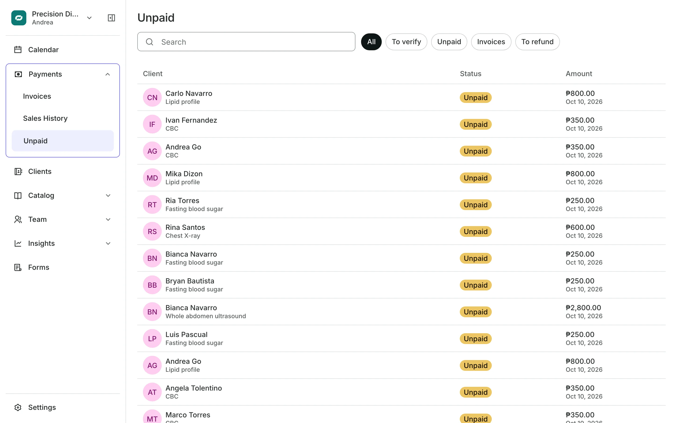 The Unpaid list: who owes what and receipts to check
